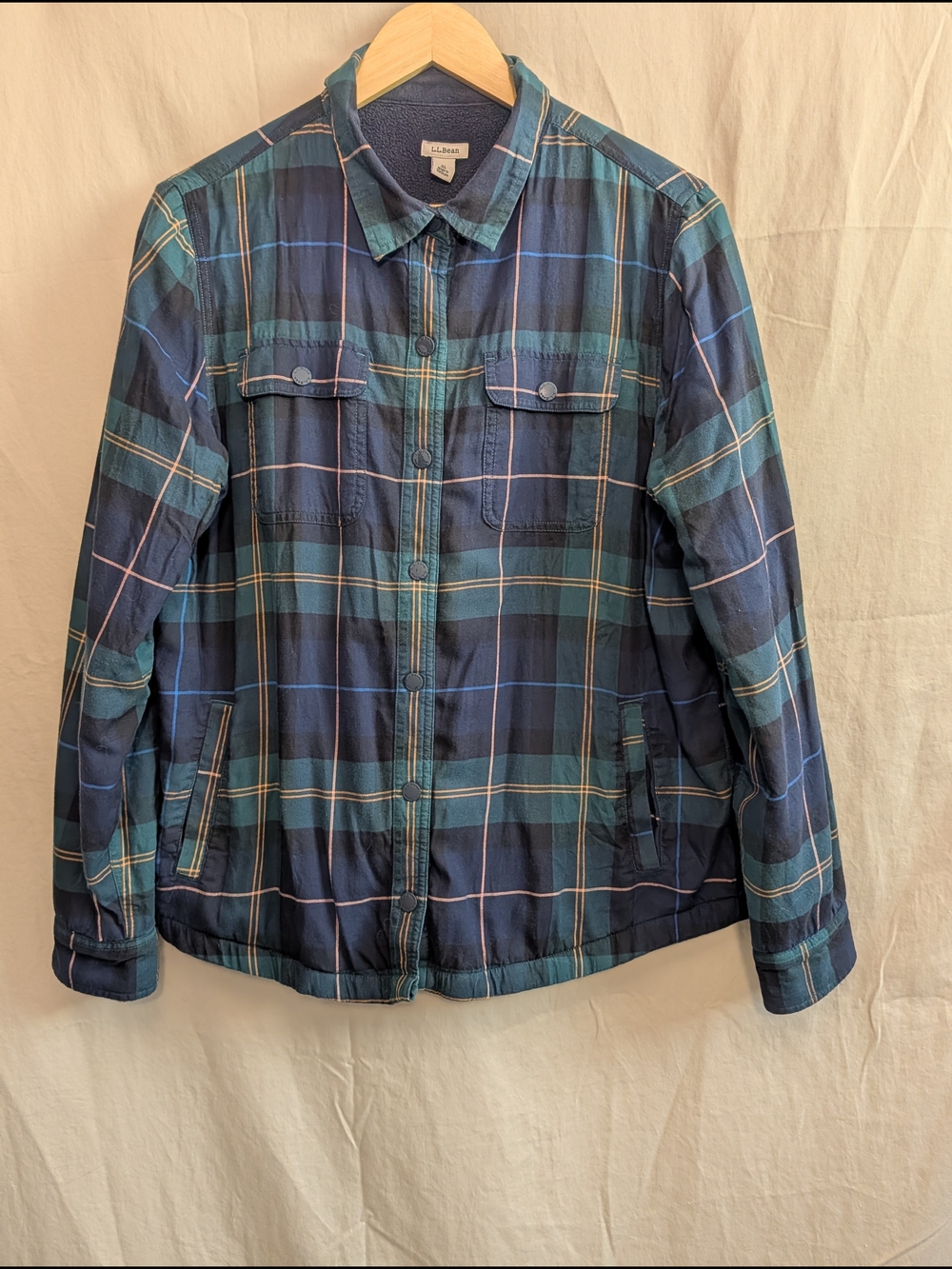 L.L. Bean Women's Fleece-Lined Flannel Shirt, Snap-Front Plaid